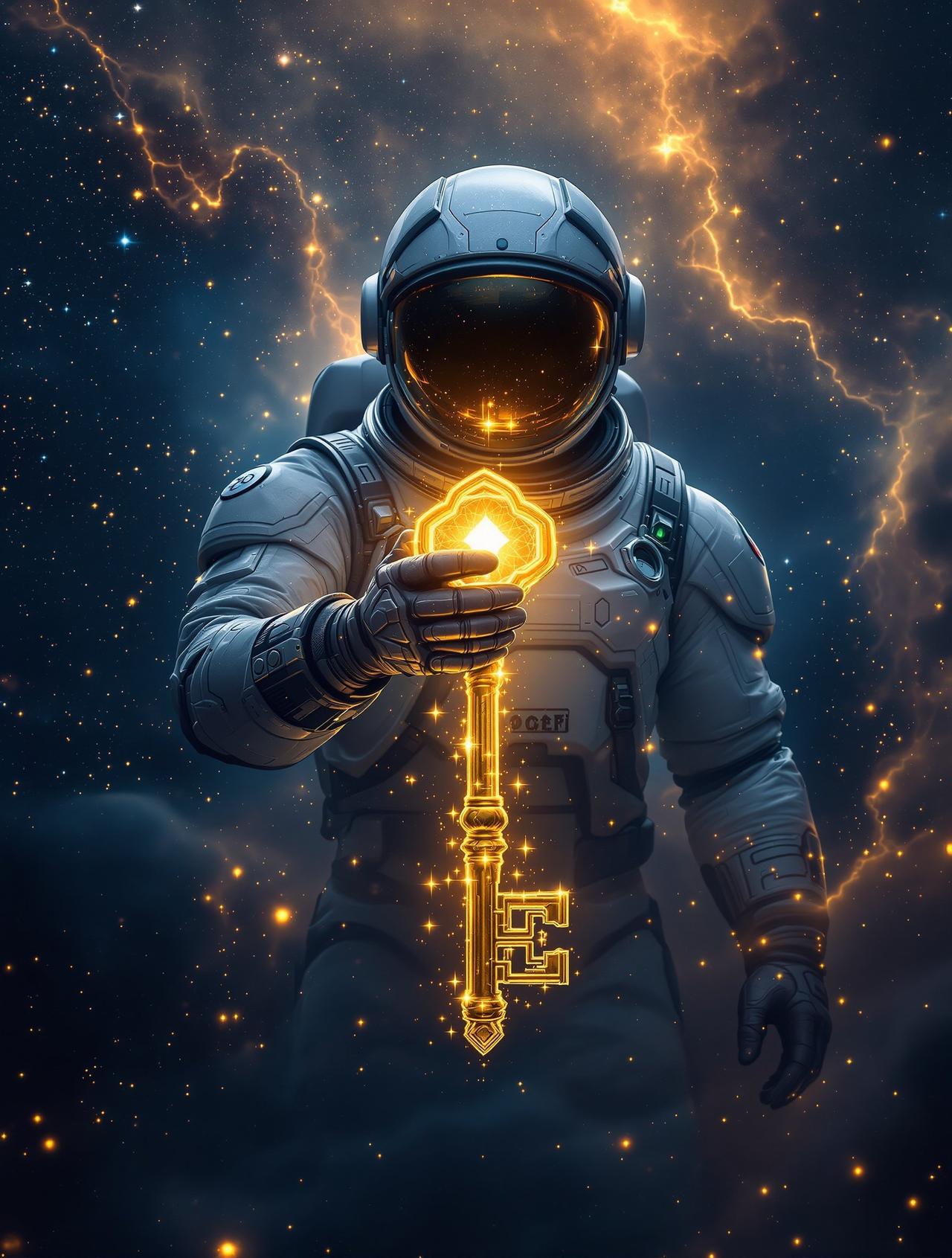 日漫最全的网站热播作品《星河之钥》海报 — 星际探索者在一颗废弃星球上发现了一把来自上古文明的钥匙。这把